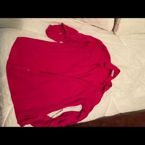 Express hot pink button down shirt